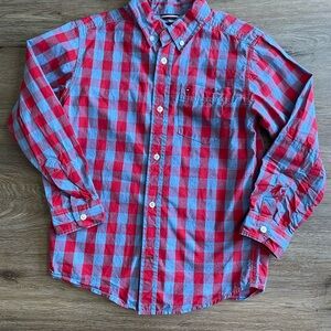 Red and Blue Checkered Kids Shirt